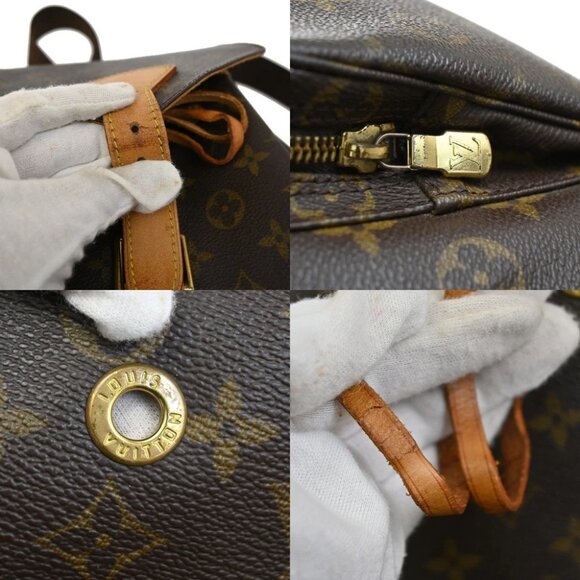 LOUIS VUITTON Montsouris GM Backpack Bag Monogram Leather Brown M51135 11EF273 - Picture 16 of 16